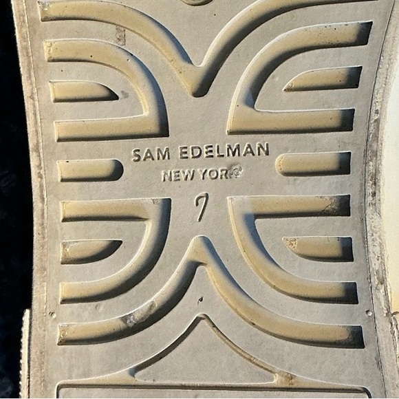 Sam Edelman White Sonia White Platform Canvas Sneakers 7 No Box EUC - Picture 7 of 7